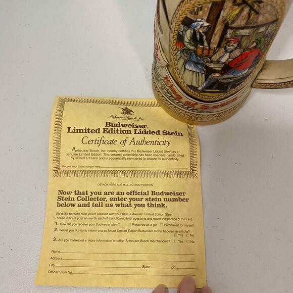 Vintage Anheuser-Busch Stein 1983 Limited Edition - Picture 8 of 9